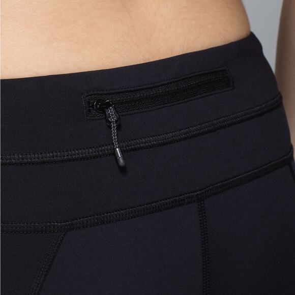 Lululemon Run Inspire Crop II *Luxtreme Black Mesh Leggings Black size 4 - Picture 7 of 12